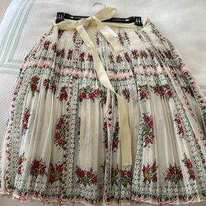 Tory Burch Floral midi skirt with tie waist